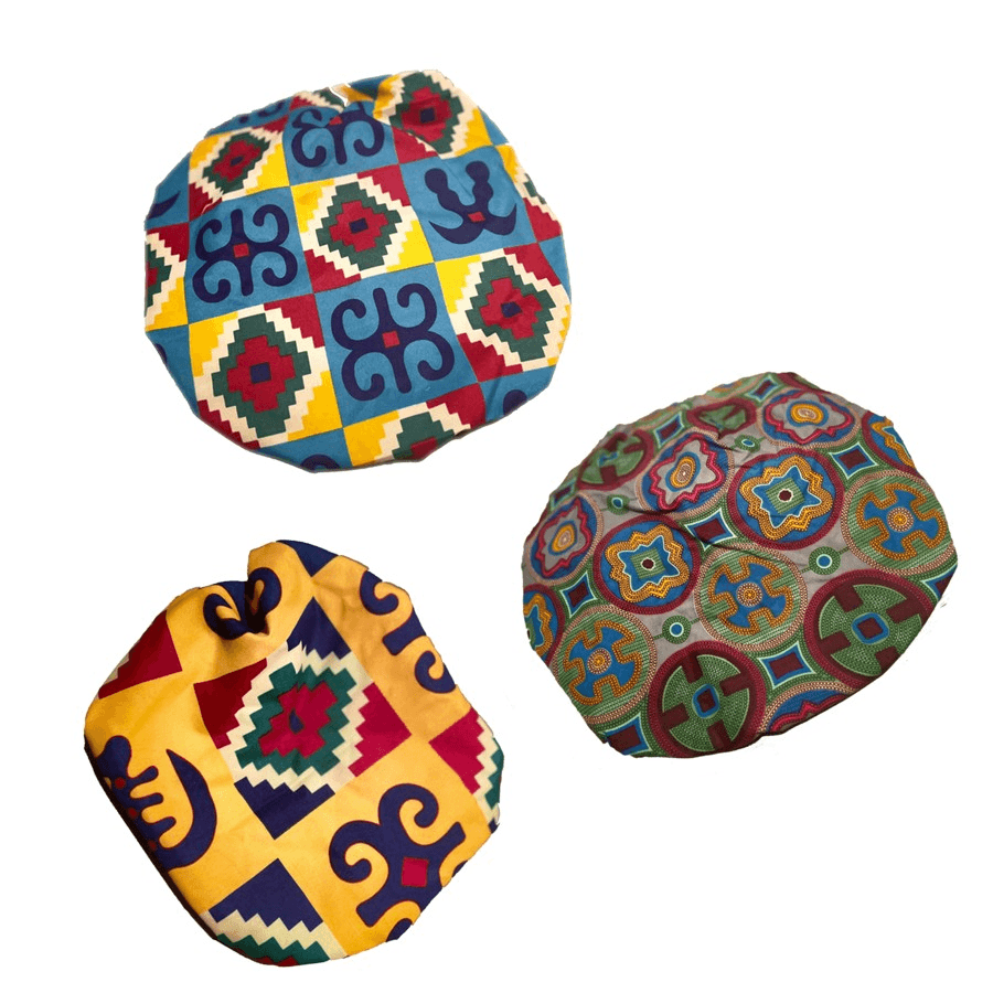 Kente Print Satin Bonnet