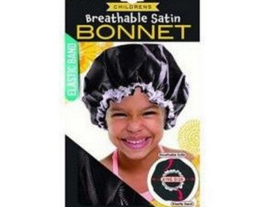 Magic Kinder Satin Bonnet - Black