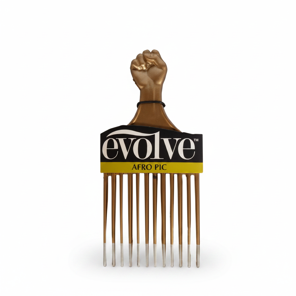 Enhanced Evolve Afro Pic Metallic Gold