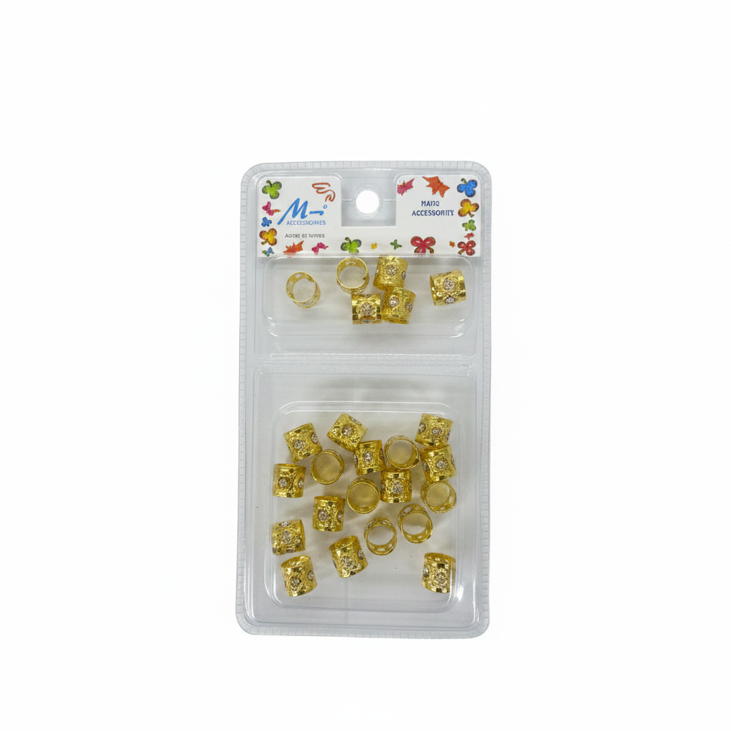 Enhanced Gold Hair Beads Set