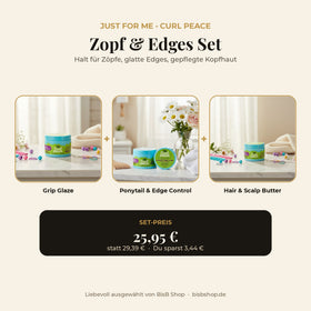 Just For Me Zopf & Edges Set – Grip Glaze, Ponytail & Edge Control und Hair & Scalp Butter