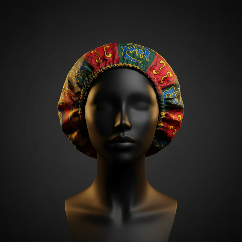 Kente Print Bonnet 3 Mannequin