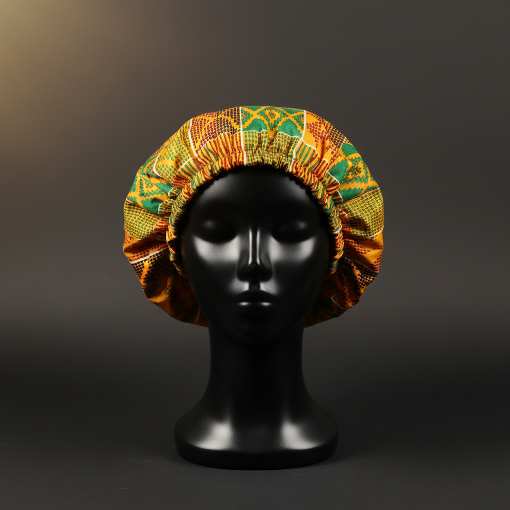 Kente Print Bonnet 8 Mannequin