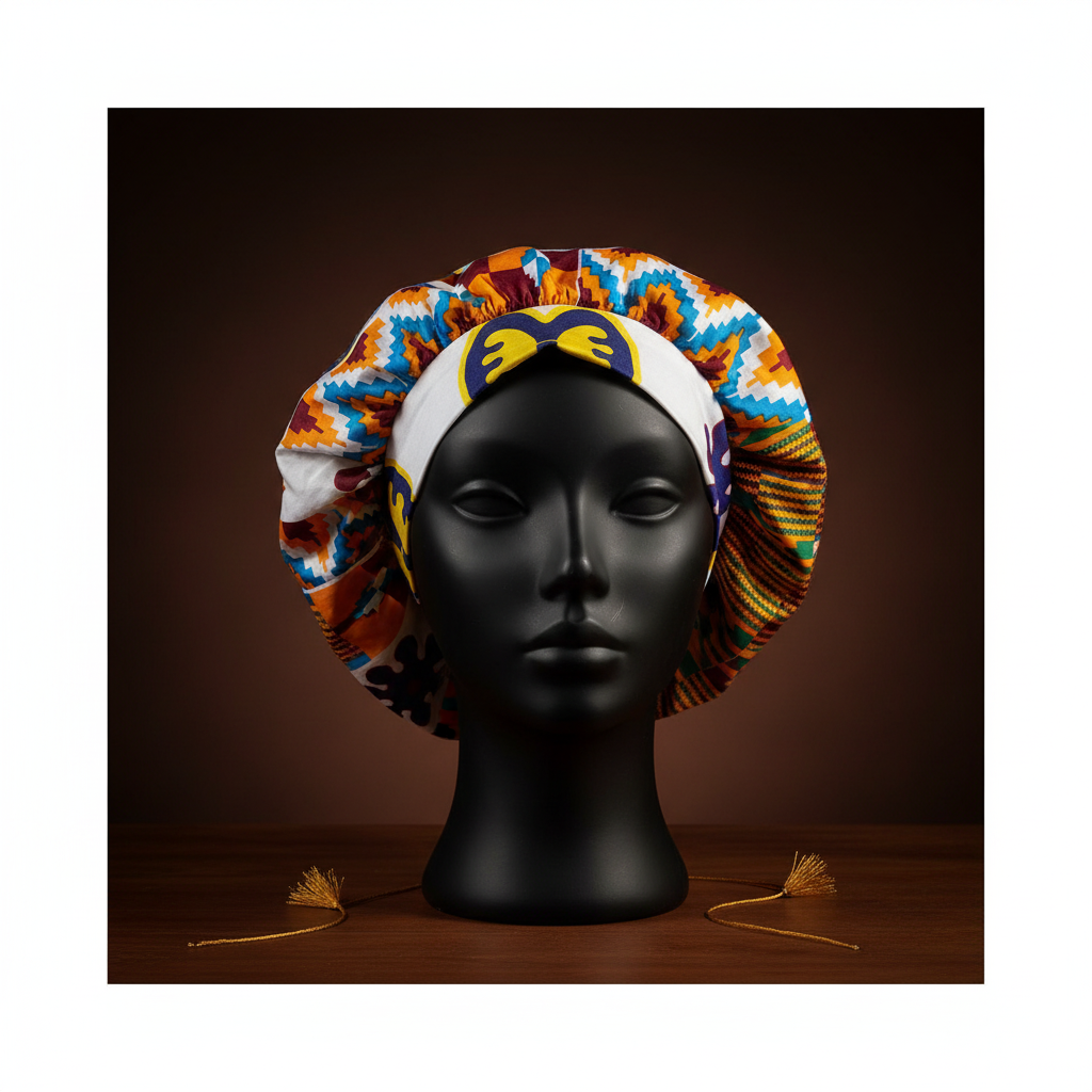 Kente Print Bonnet 9 Mannequin
