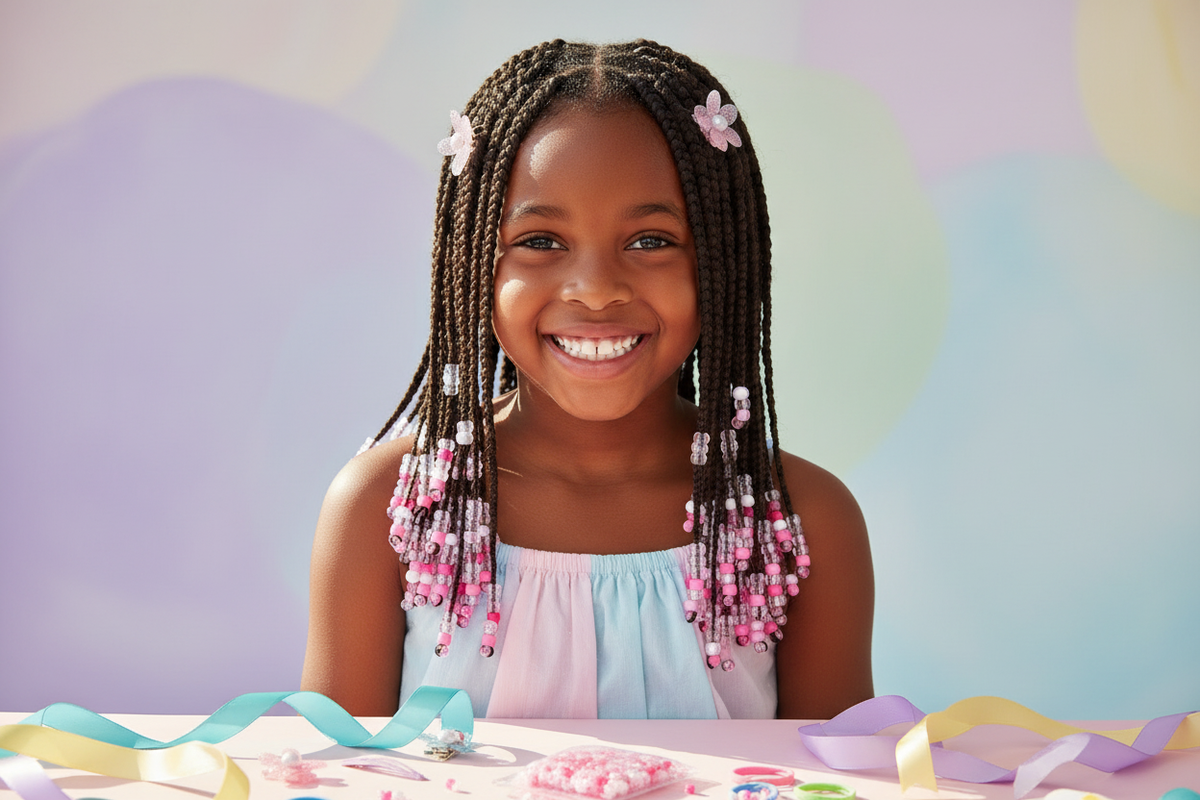 Lifestyle Pink/Weiß Hair Beads