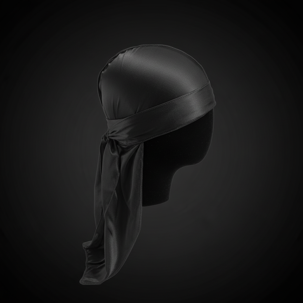 Magic Satin Durag Black Mannequin