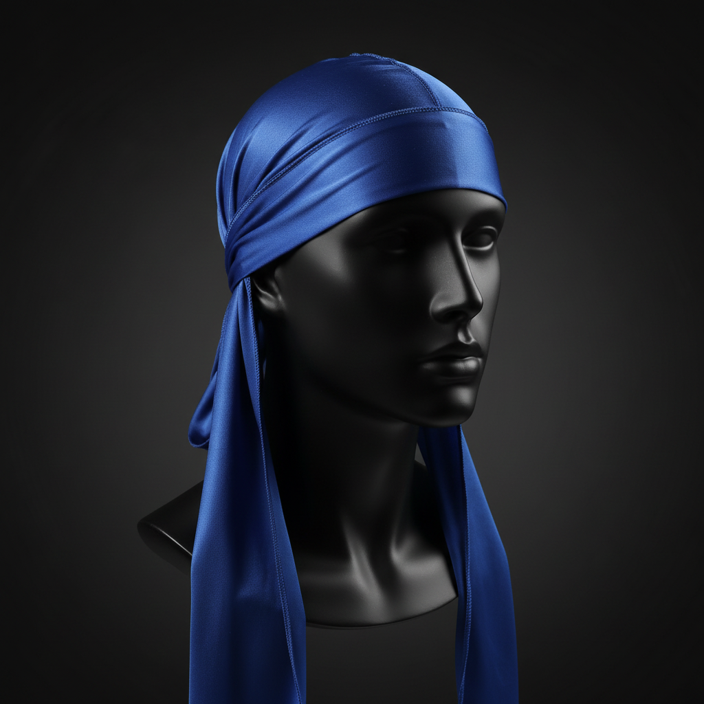 Magic Satin Durag Blue Mannequin