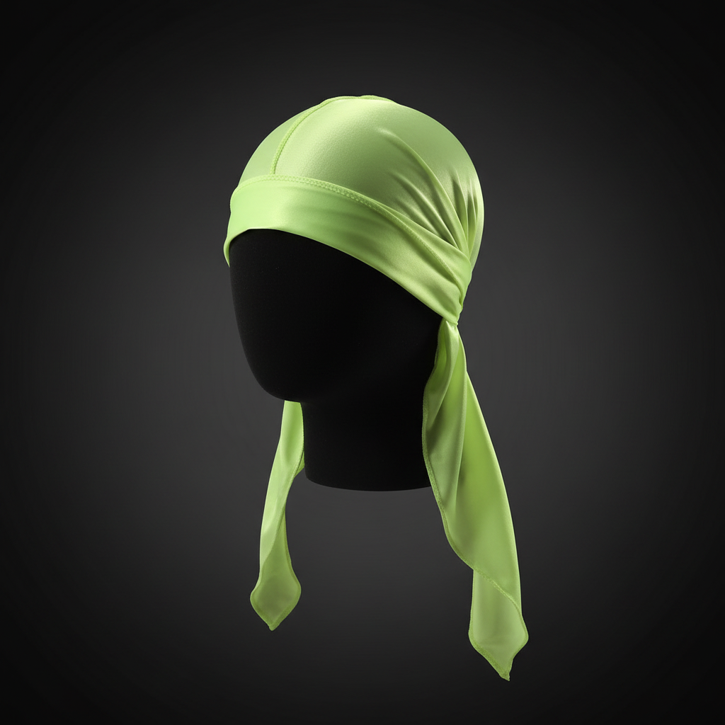 Magic Satin Durag Lime Green Mannequin