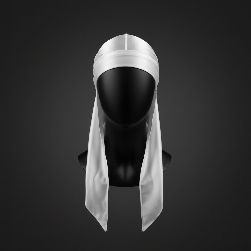 Magic Satin Durag White Mannequin