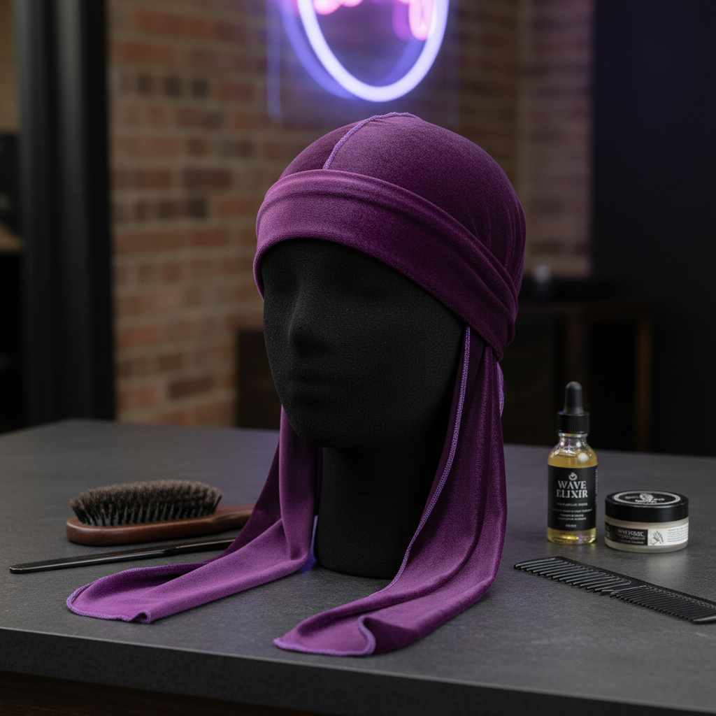 Magic Superstar Velvet Durag Purple