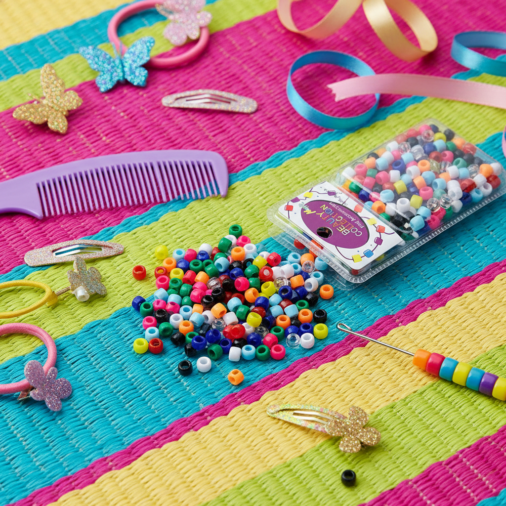 Multicolour Small Kids Hair Beads