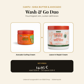 Cantu Wash & Go Duo – Avocado Curling Cream und Leave-In Repair Cream im Set
